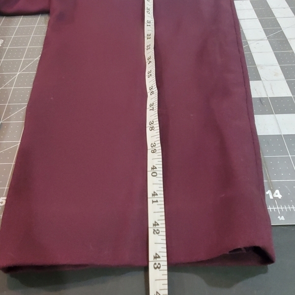 Vintage 90s Purple Wool Super High Rise Pleated  Trouser Casual Pants Size 12 - Picture 11 of 12